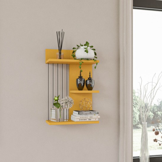 Wall Shelf Kinik - Yellow Yellow Hanah Home Wall Shelf Kinik - Yellow Yellow