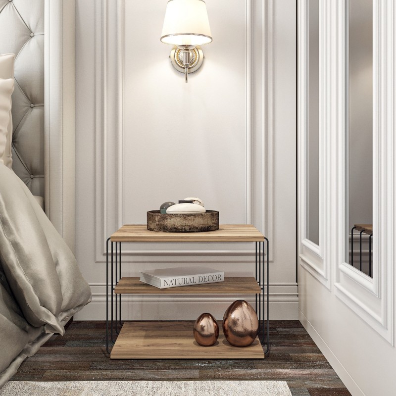 Hanah Home Side Table Lifon - Atlantic Pine Atlantic Pine
Black