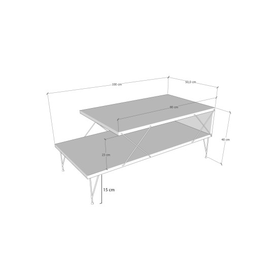Hanah Home Coffee Table Loire - Anthracite Anthracite