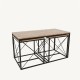 Hanah Home Coffee Table Set Defne - Atlantic Pine Atlantic Pine
Black