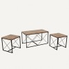 Hanah Home Coffee Table Set Defne - Atlantic Pine Atlantic Pine
Black