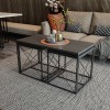 Hanah Home Coffee Table Set Defne - Anthracite Anthracite
Black