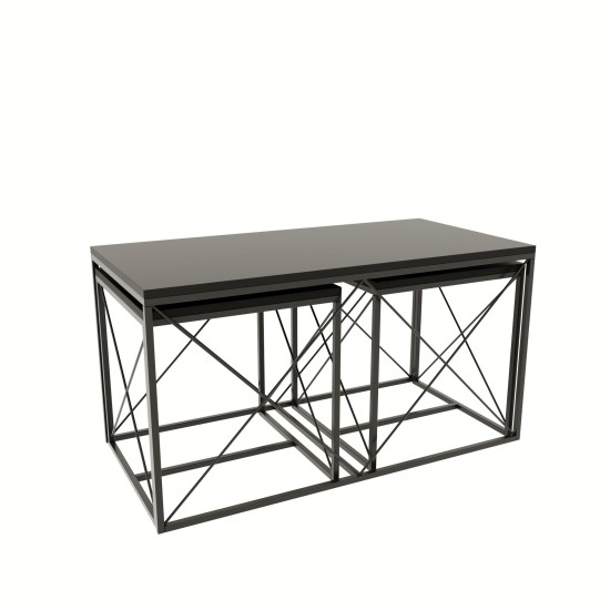 Coffee Table Set Defne - Anthracite Anthracite
Black Hanah Home Coffee Table Set Defne - Anthracite Anthracite
Black