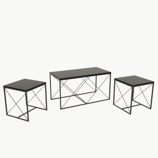 Coffee Table Set Defne - Anthracite Anthracite
Black Hanah Home Coffee Table Set Defne - Anthracite Anthracite
Black
