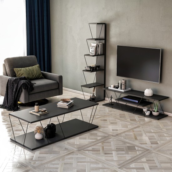 Living Room Furniture Set Epsilon - Anthracite Anthracite
Black Hanah Home Living Room Furniture Set Epsilon - Anthracite Anthracite
Black