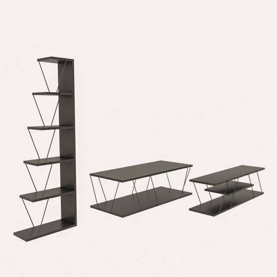 Living Room Furniture Set Epsilon - Anthracite Anthracite
Black Hanah Home Living Room Furniture Set Epsilon - Anthracite Anthracite
Black