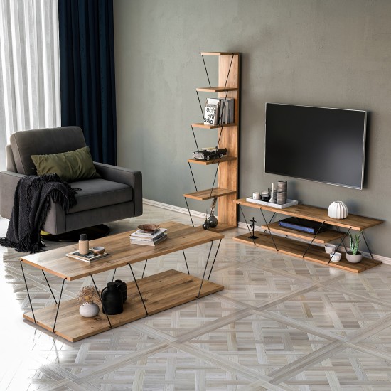 Living Room Furniture Set Epsilon - Pine Atlantic Pine
Black Hanah Home Living Room Furniture Set Epsilon - Pine Atlantic Pine
Black