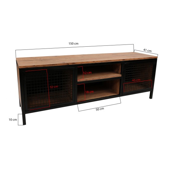 TV Stand Zeno Pine
Black Hanah Home TV Stand Zeno Pine
Black