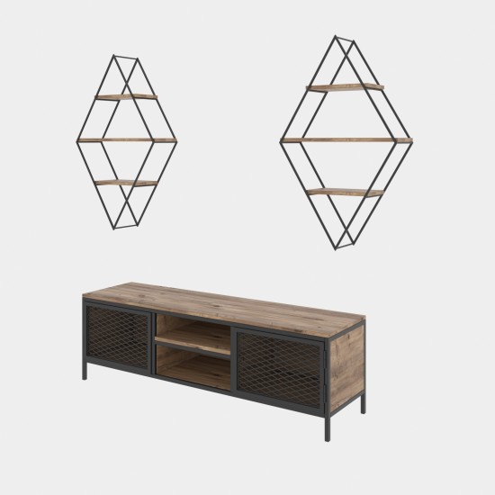 TV Unit Comets Prizma Atlantic Pine
Black