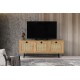 Έπιπλο Τηλεόρασης Alcazar 140 -140x40x60εκ - Δρυς  Black