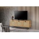 Έπιπλο Τηλεόρασης Alcazar 140 -140x40x60εκ - Δρυς  Black