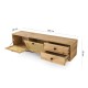 TV Stand Hapsiyas 180 Oak
Black Hanah Home TV Stand Hapsiyas 180 Oak
Black