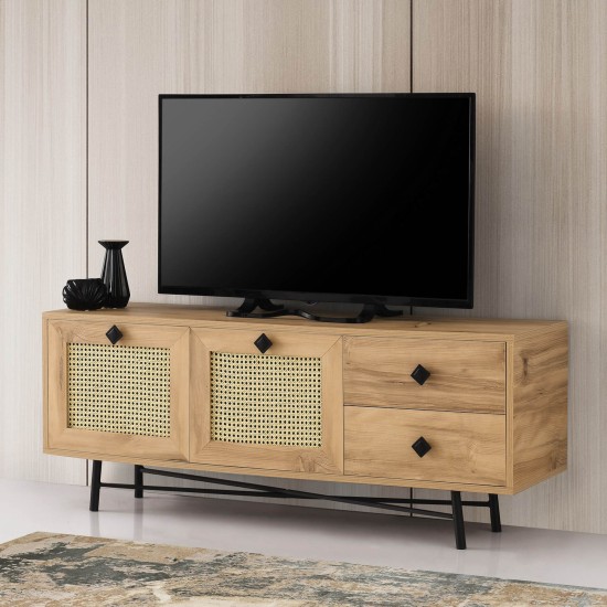 TV Stand Hapsiyas 140 Oak
Black Hanah Home TV Stand Hapsiyas 140 Oak
Black