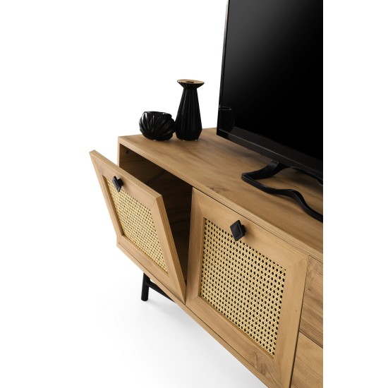 TV Stand Hapsiyas 140 Oak
Black Hanah Home TV Stand Hapsiyas 140 Oak
Black