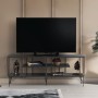 Έπιπλο Τηλεόρασης - Eze - Χρώμα Ανθρακί - 120x30x44,5εκ