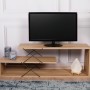 Έπιπλο Τηλεόρασης - Zigzag - Χρώμα Φυσικό Δρυς - 120x30x40εκ