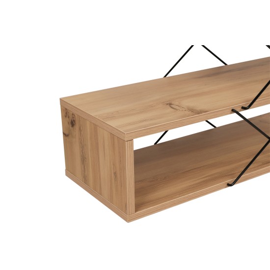 Έπιπλο Τηλεόρασης - Zigzag - Χρώμα Φυσικό Δρυς - 120x30x40εκ Έπιπλο Τηλεόρασης - Zigzag - Χρώμα Φυσικό Δρυς - 120x30x40εκ