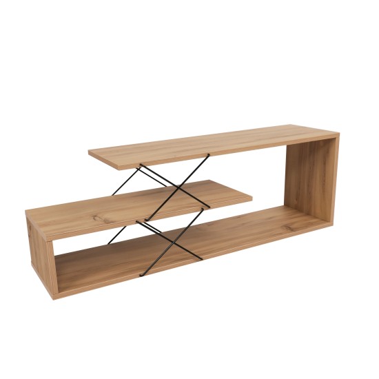 Έπιπλο Τηλεόρασης - Zigzag - Χρώμα Φυσικό Δρυς - 120x30x40εκ Έπιπλο Τηλεόρασης - Zigzag - Χρώμα Φυσικό Δρυς - 120x30x40εκ