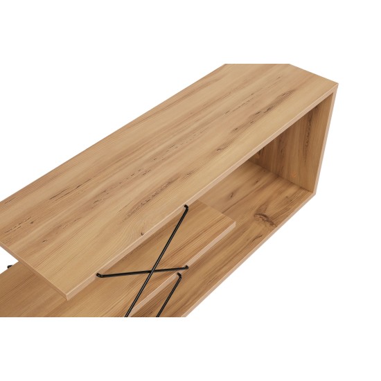 Έπιπλο Τηλεόρασης - Zigzag - Χρώμα Φυσικό Δρυς - 120x30x40εκ Έπιπλο Τηλεόρασης - Zigzag - Χρώμα Φυσικό Δρυς - 120x30x40εκ