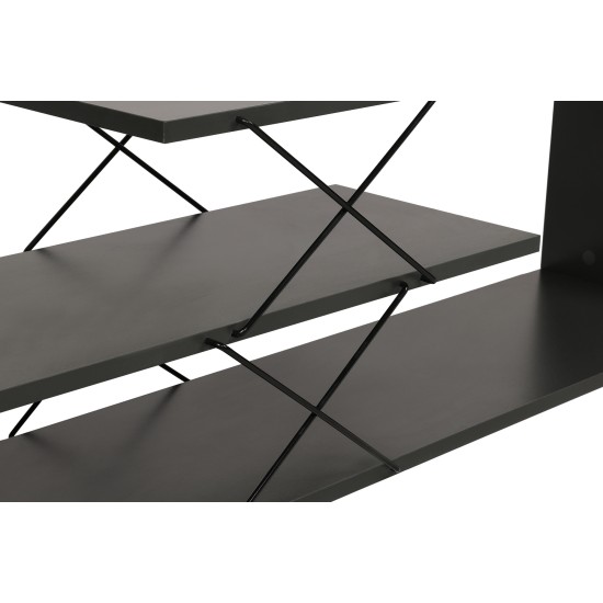 Έπιπλο Τηλεόρασης - Zigzag - Χρώμα Ανθρακί - 120x30x40εκ Έπιπλο Τηλεόρασης - Zigzag - Χρώμα Ανθρακί - 120x30x40εκ