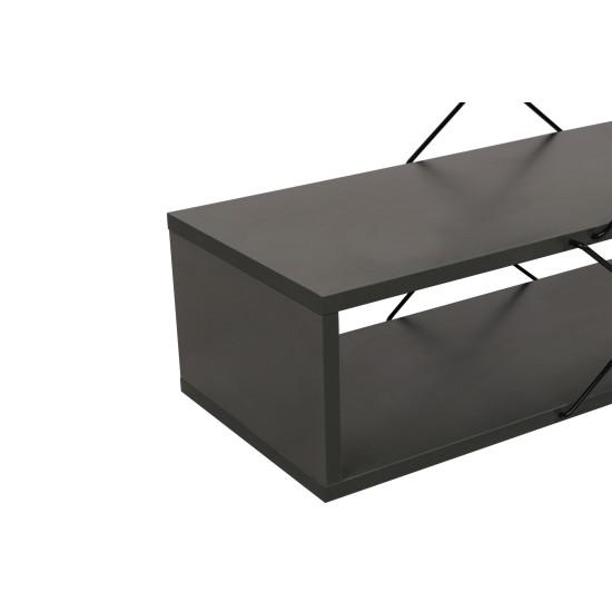 Έπιπλο Τηλεόρασης - Zigzag - Χρώμα Ανθρακί - 120x30x40εκ Έπιπλο Τηλεόρασης - Zigzag - Χρώμα Ανθρακί - 120x30x40εκ