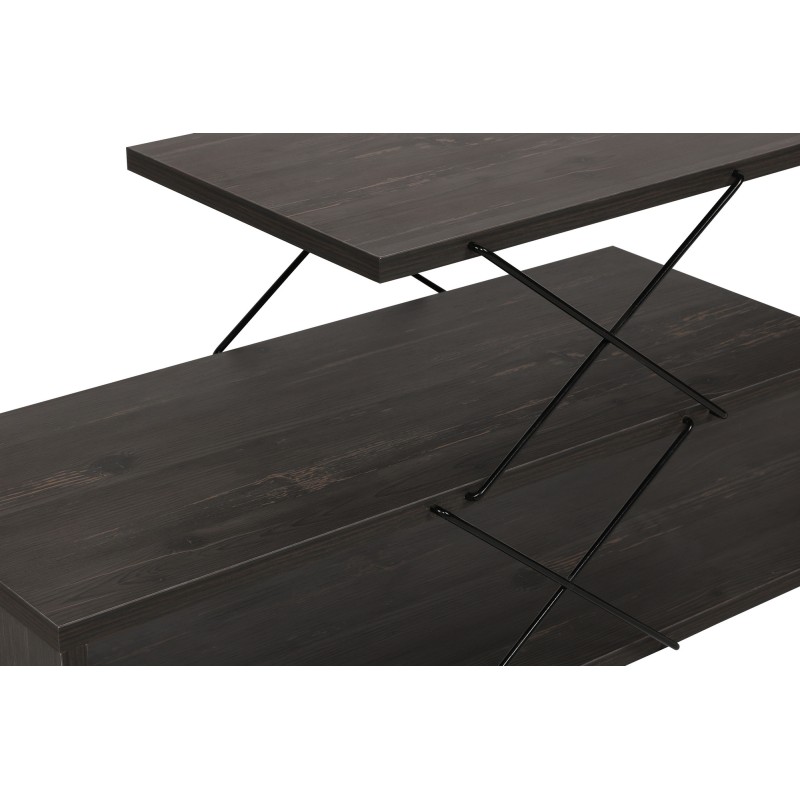 Έπιπλο Τηλεόρασης - Zigzag - Χρώμα Σκούρο Καφέ - 120x30x40εκ