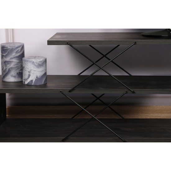 Έπιπλο Τηλεόρασης - Zigzag - Χρώμα Σκούρο Καφέ - 120x30x40εκ Έπιπλο Τηλεόρασης - Zigzag - Χρώμα Σκούρο Καφέ - 120x30x40εκ
