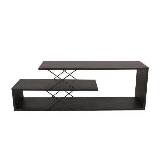 Έπιπλο Τηλεόρασης - Zigzag - Χρώμα Σκούρο Καφέ - 120x30x40εκ Έπιπλο Τηλεόρασης - Zigzag - Χρώμα Σκούρο Καφέ - 120x30x40εκ