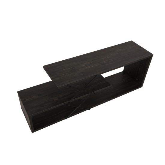Έπιπλο Τηλεόρασης - Zigzag - Χρώμα Σκούρο Καφέ - 120x30x40εκ Έπιπλο Τηλεόρασης - Zigzag - Χρώμα Σκούρο Καφέ - 120x30x40εκ