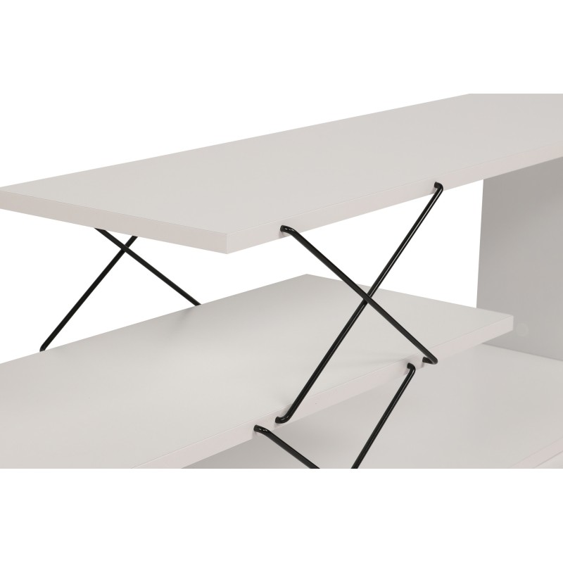 Έπιπλο Τηλεόρασης - Zigzag - Χρώμα Λευκό - 120x30x40εκ