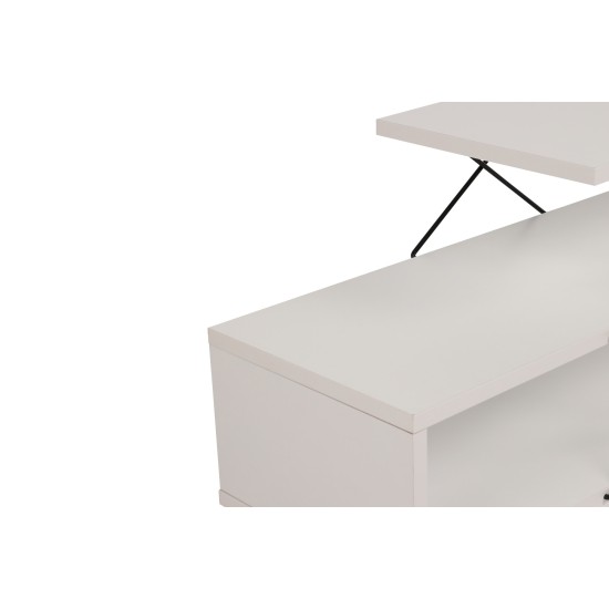 Έπιπλο Τηλεόρασης - Zigzag - Χρώμα Λευκό - 120x30x40εκ Έπιπλο Τηλεόρασης - Zigzag - Χρώμα Λευκό - 120x30x40εκ