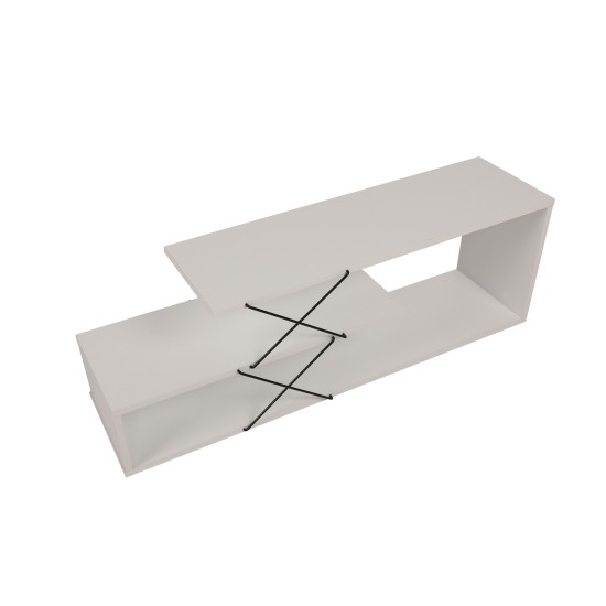 Έπιπλο Τηλεόρασης - Zigzag - Χρώμα Λευκό - 120x30x40εκ Έπιπλο Τηλεόρασης - Zigzag - Χρώμα Λευκό - 120x30x40εκ