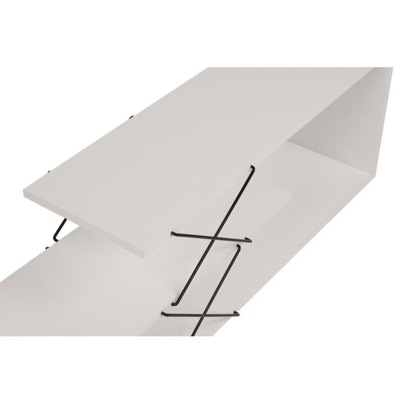 Έπιπλο Τηλεόρασης - Zigzag - Χρώμα Λευκό - 120x30x40εκ