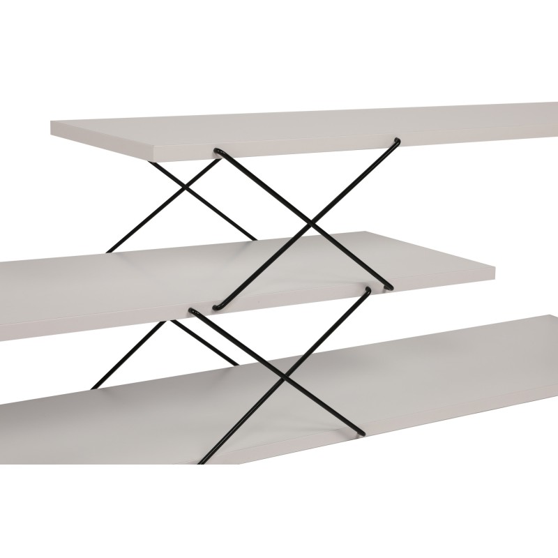 Έπιπλο Τηλεόρασης - Zigzag - Χρώμα Λευκό - 120x30x40εκ