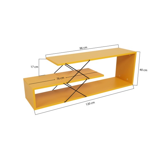 Έπιπλο Τηλεόρασης - Zigzag - Χρώμα Κίτρινο - 120x30x40εκ Έπιπλο Τηλεόρασης - Zigzag - Χρώμα Κίτρινο - 120x30x40εκ
