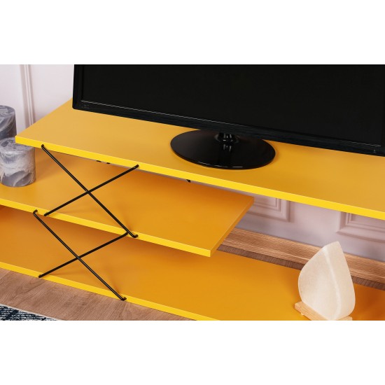 Έπιπλο Τηλεόρασης - Zigzag - Χρώμα Κίτρινο - 120x30x40εκ Έπιπλο Τηλεόρασης - Zigzag - Χρώμα Κίτρινο - 120x30x40εκ