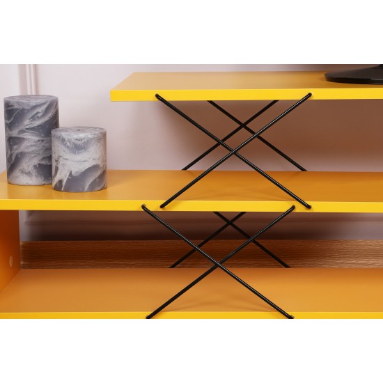 Έπιπλο Τηλεόρασης - Zigzag - Χρώμα Κίτρινο - 120x30x40εκ Έπιπλο Τηλεόρασης - Zigzag - Χρώμα Κίτρινο - 120x30x40εκ