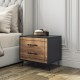 Hanah Home Nightstand Night - Walnut Walnut
Black