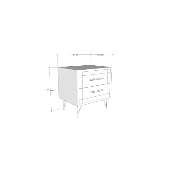 Nightstand Night - White White
Black Hanah Home Nightstand Night - White White
Black