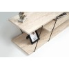 Έπιπλο Τηλεόρασης Canaz - Black, Travertine Μπεζ -120x30x33εκ