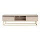 TV Stand Escape 180 - Gold, Travertine Travertine 
Gold