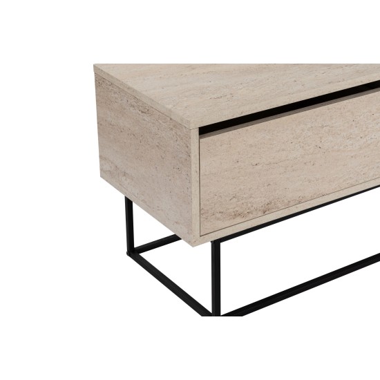 TV Stand Escape 180 -Black, Travertine Travertine Black TV Stand Escape 180 -Black, Travertine Travertine Black