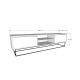 TV Stand Escape 180 -Black, Travertine Travertine Black TV Stand Escape 180 -Black, Travertine Travertine Black