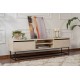 TV Stand Escape 180 -Black, Travertine Travertine Black TV Stand Escape 180 -Black, Travertine Travertine Black