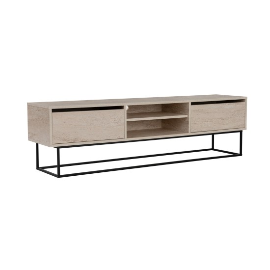 TV Stand Escape 180 -Black, Travertine Travertine Black TV Stand Escape 180 -Black, Travertine Travertine Black