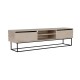 TV Stand Escape 180 -Black, Travertine Travertine Black TV Stand Escape 180 -Black, Travertine Travertine Black