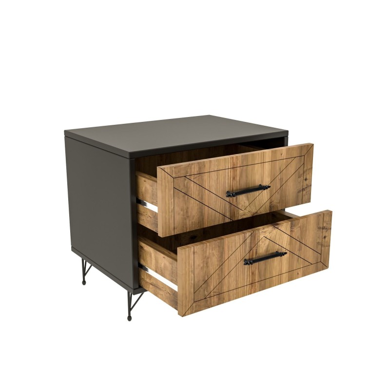 Hanah Home Nightstand Felicita Anthracite
Oak