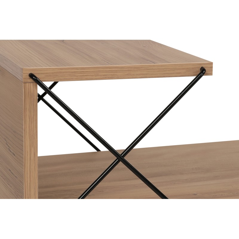 Κομοδίνο Cross - Χρώμα Φυσικό Πεύκο - 50χ40χ55εκ