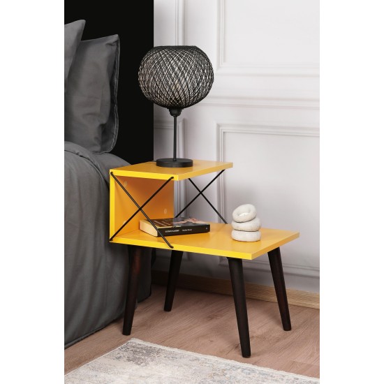 Κομοδίνο Cross - Χρώμα Κίτρινο - 50x40x55εκ Hanah Home Nightstand Cross - Yellow Yellow