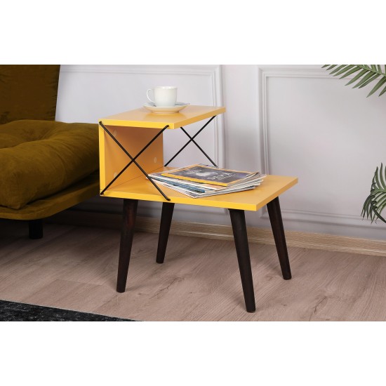 Κομοδίνο Cross - Χρώμα Κίτρινο - 50x40x55εκ Hanah Home Nightstand Cross - Yellow Yellow